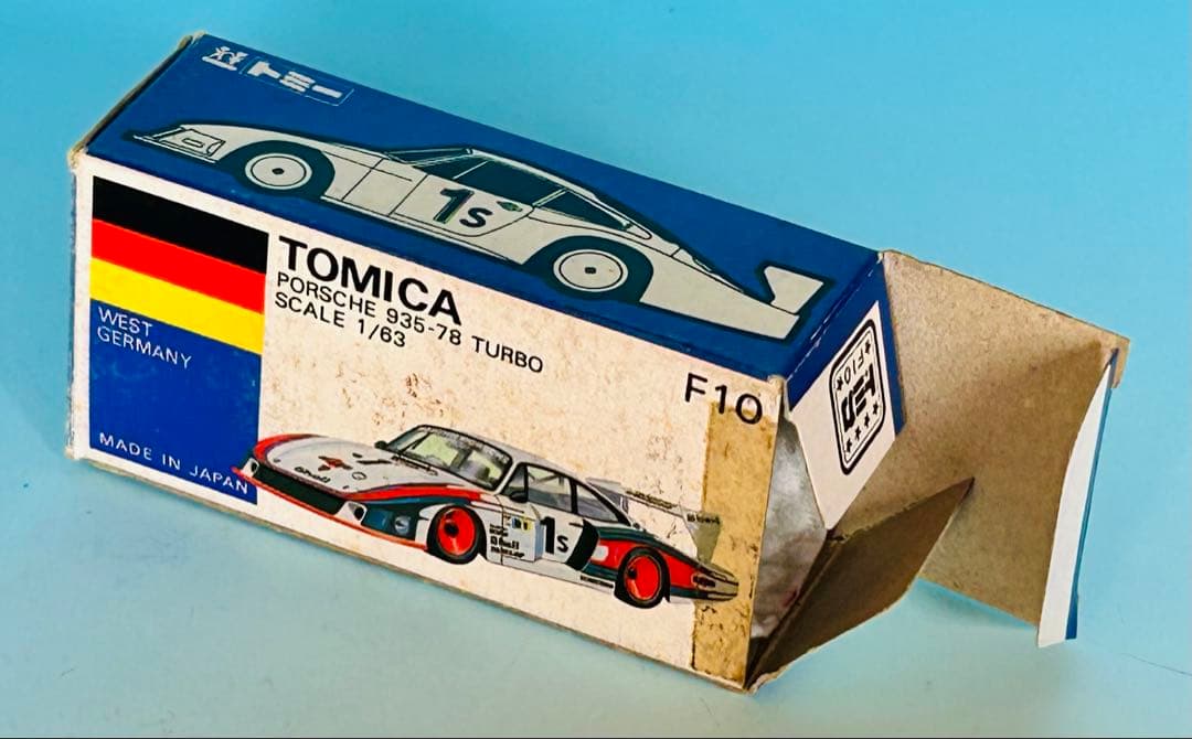 トミカ青箱F10 ポルシェ935-78 ターボ (シールの剥がれ有り) - メルカリ
