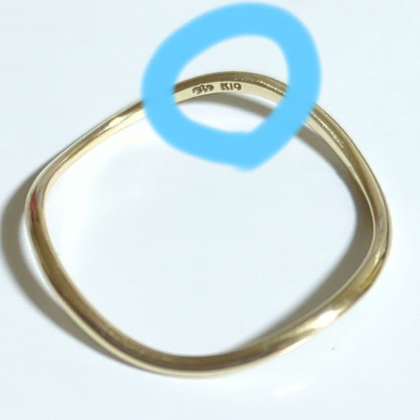 ete　K10YGレイヤードウェーヴリング