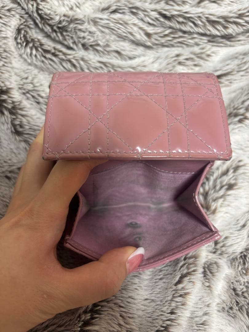 Christian Dior 三つ折り財布 ピンク