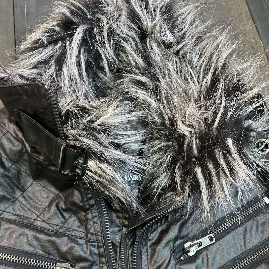 d*7様 VICE FAIRY ファー付きフェイクレイヤードライダースジャケット