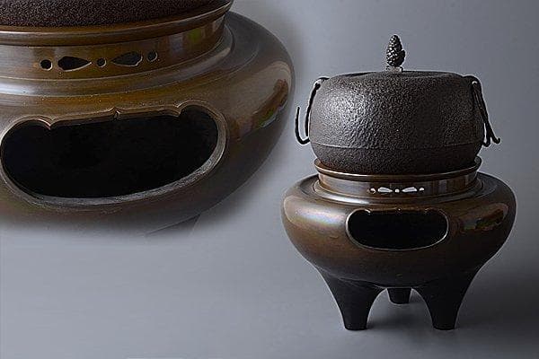 u242 茶道具 釜師 金森紹栄 唐胴朝鮮風炉釜
