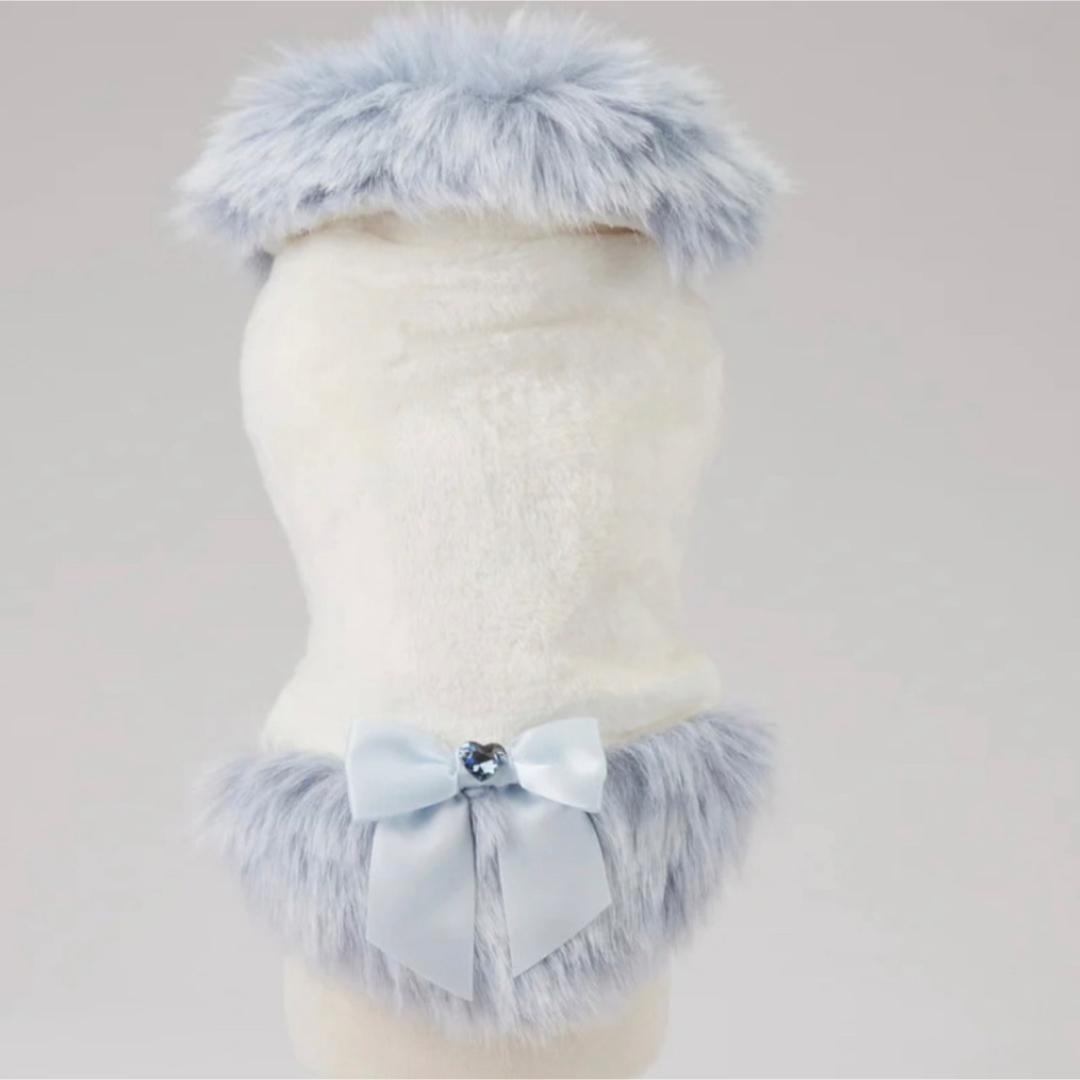 Trilly tutti Brilli】 ファー付 ホワイト グレー 犬服 S