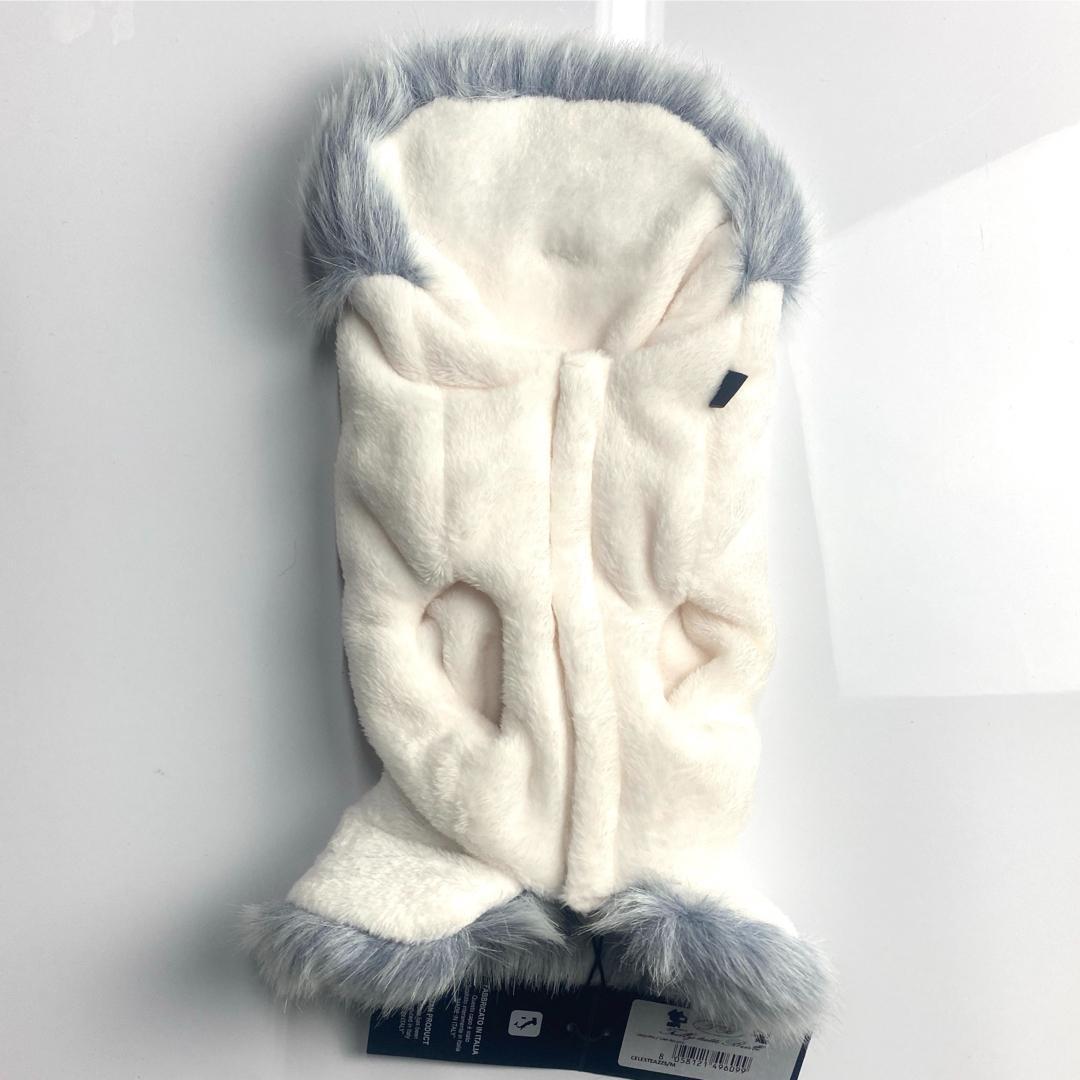 Trilly tutti Brilli】 ファー付 ホワイト グレー 犬服 S