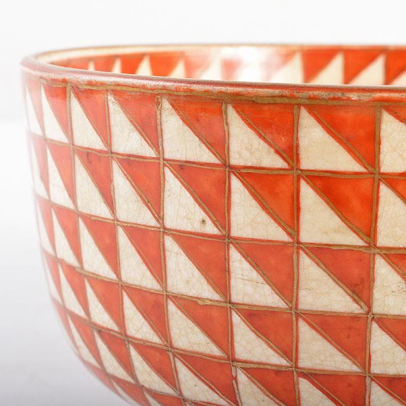 Gojyo様専用 九谷焼 陶山 赤絵金彩花文鉢 仕覆・時代箱付 U