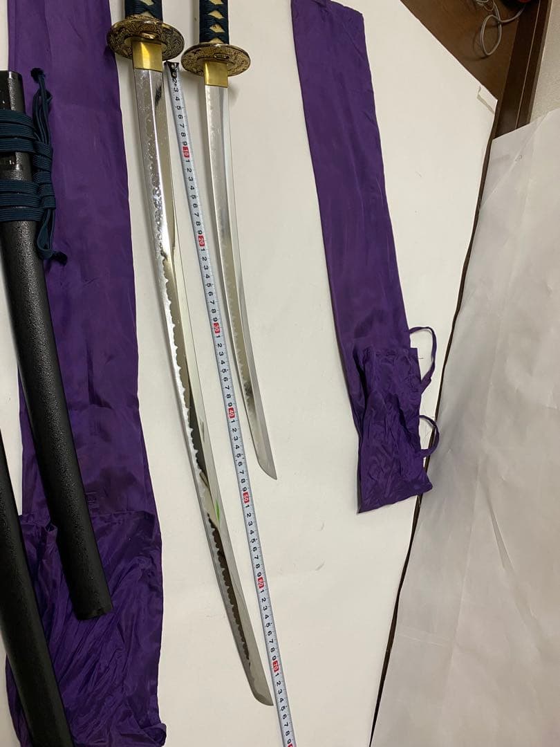 2本セット　古兵器 武具 刀装具 日本刀　模造刀 居合刀 鑑賞用 美術刀　白鞘
