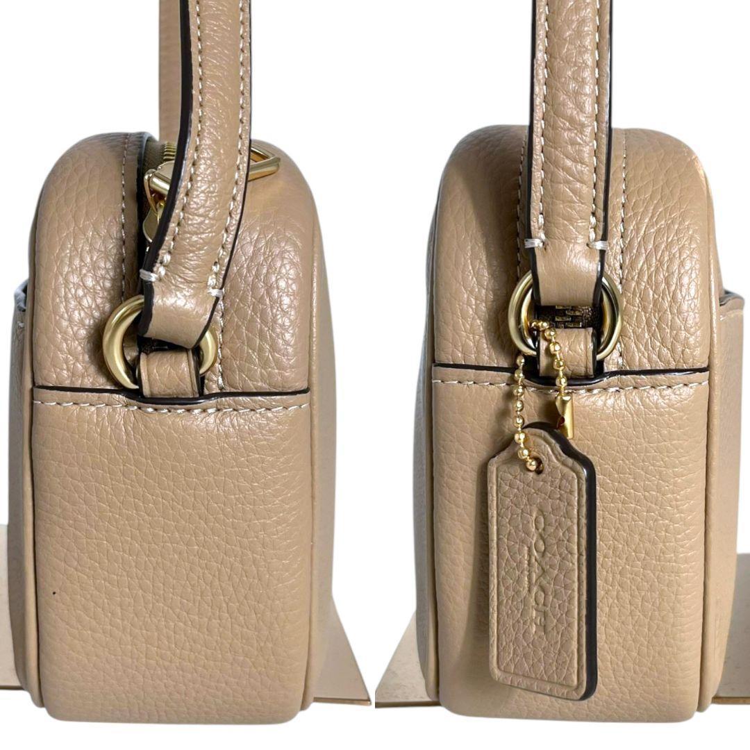 バッグ Coach Jamie Camera Bag Leather Beige