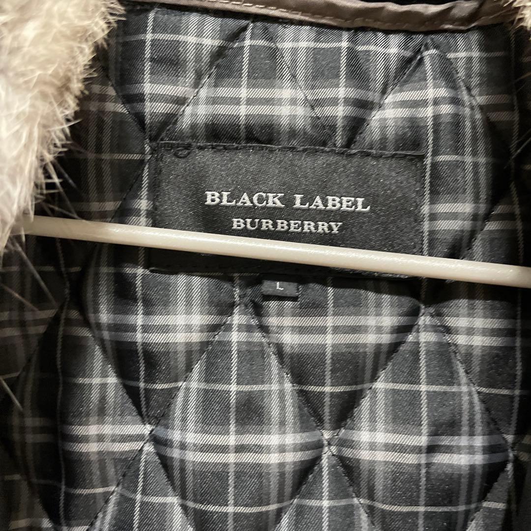 バーバリーブラックレーベル ラムレザー ラビットファー