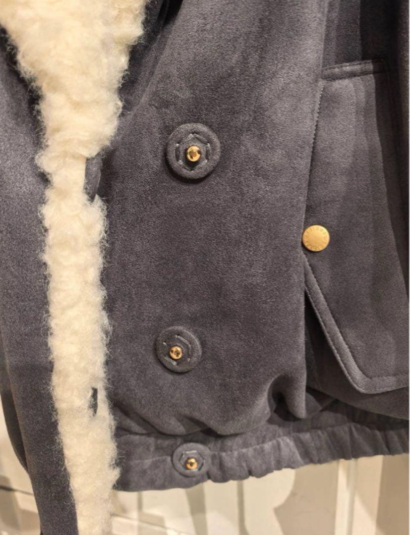 新品L Adidas中国限定 ボア襟付きグレージャケット 蛇年巳年限定