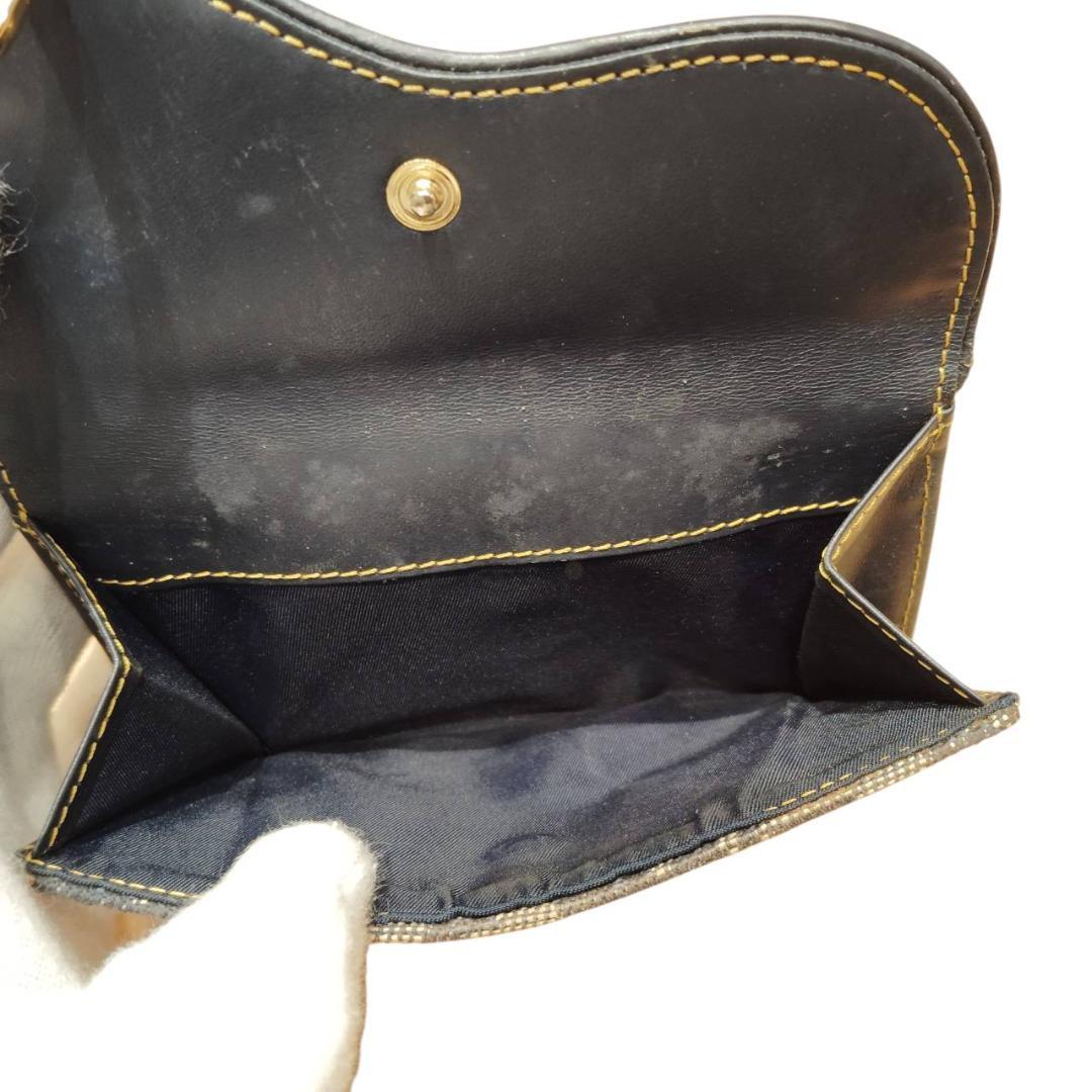 ディオール トロッター サドル キャンバス×レザー Wホック 二つ折り 財布