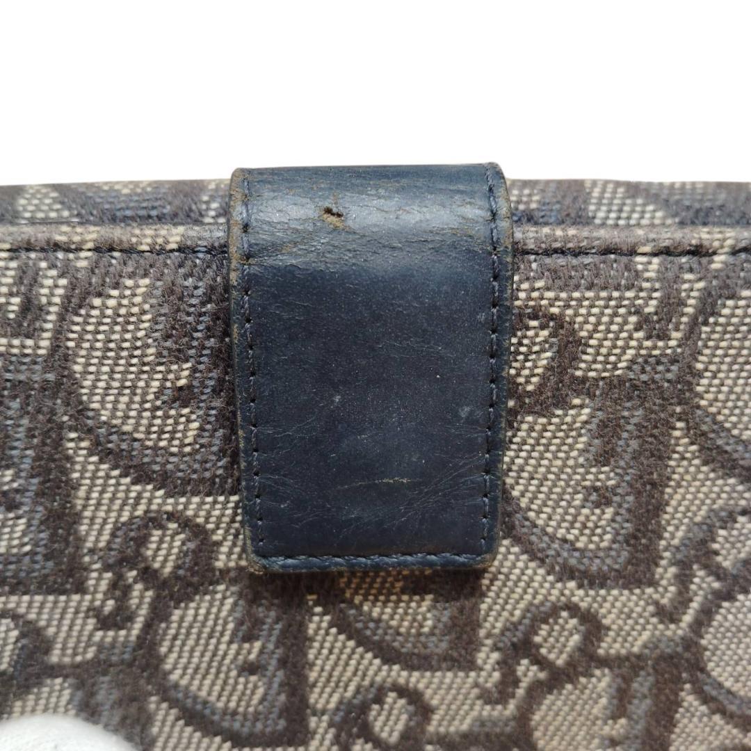 ディオール トロッター サドル キャンバス×レザー Wホック 二つ折り 財布