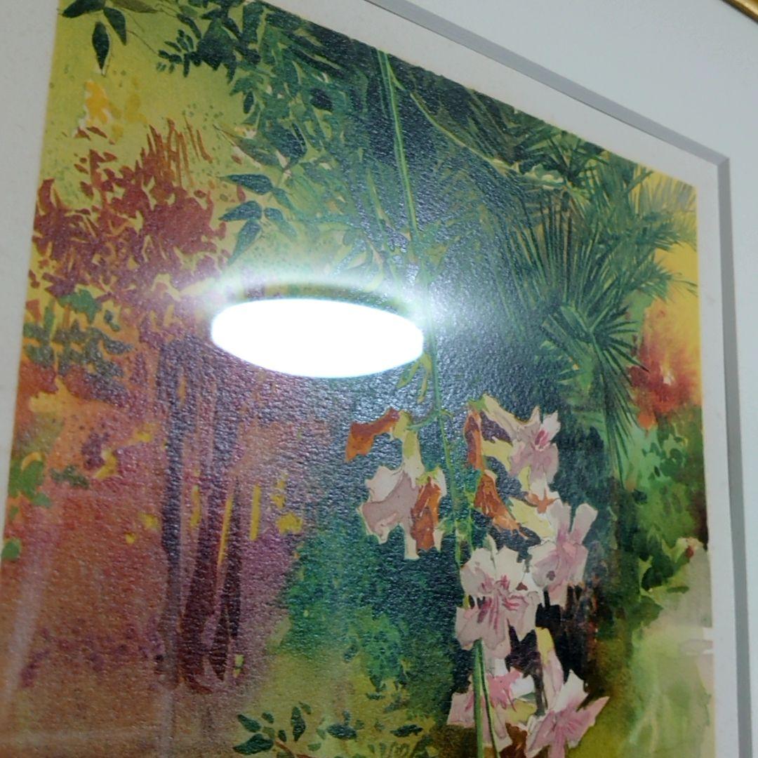 【8000円値下げ】トレンツ・リャド「つりがね草」リトグラフ 版画 58.5cm