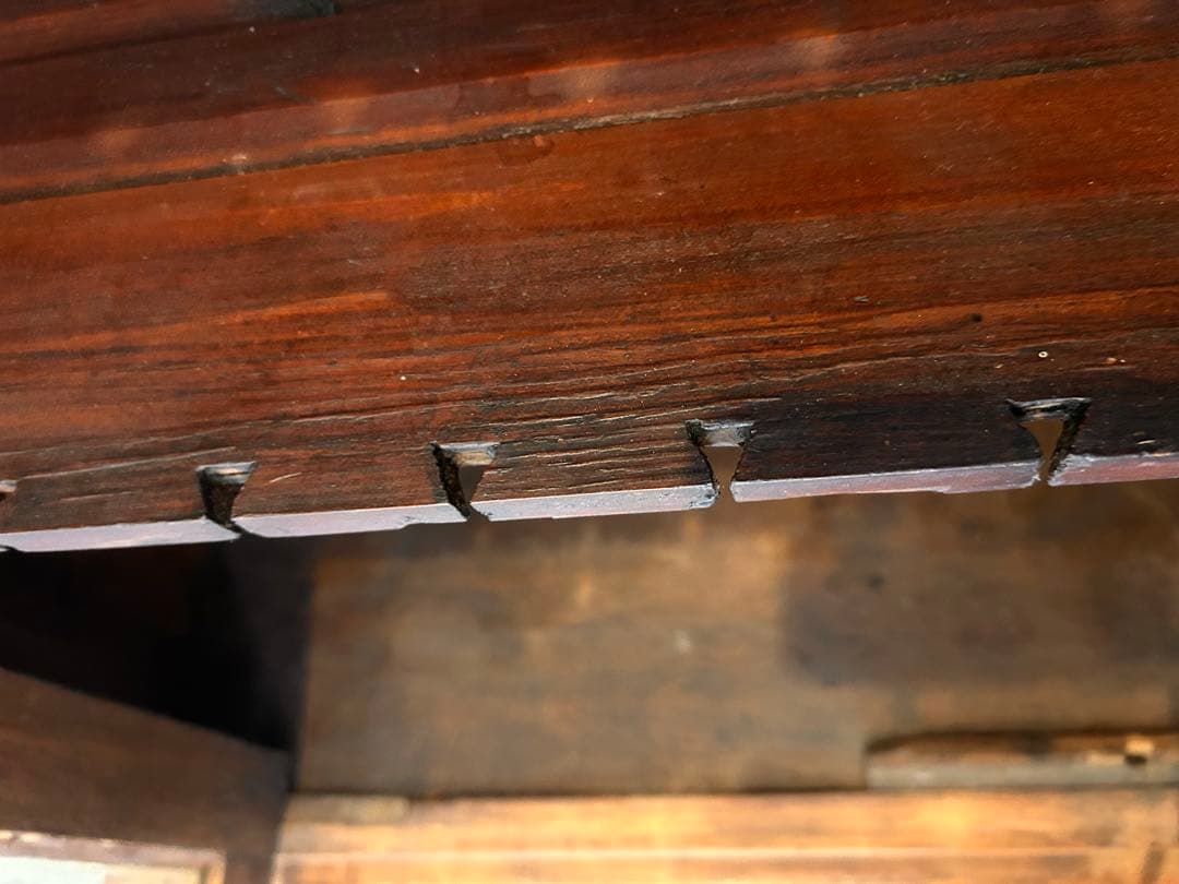 希少デンマークアンティーク家具飾り棚キャビネット薄型ご購入前