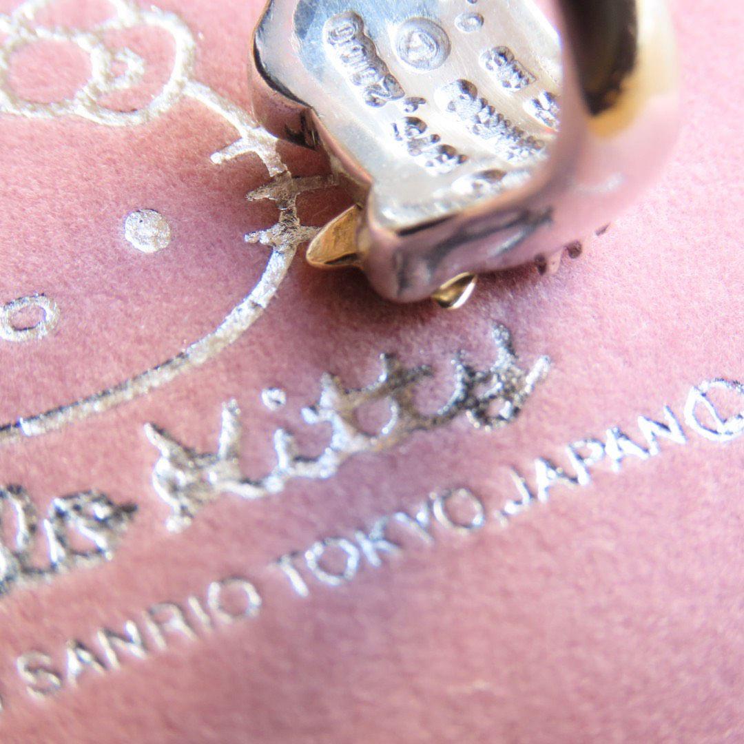 キティ　K18 シルバー　リング　ダイヤモンド　サンリオ　コンビ　指輪