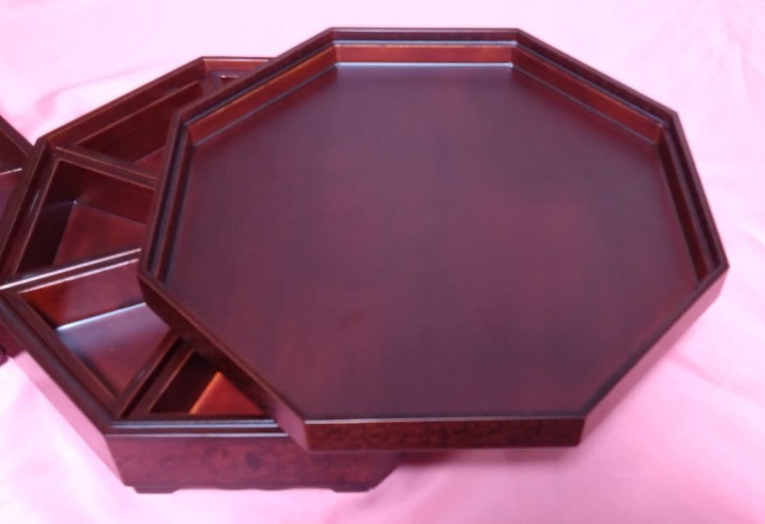 九節板　クジョルパン　八角形　漆器　高級木材　韓国伝統工芸品　美品