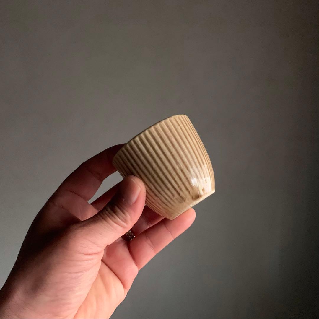 珉平？ 鎬手 筒盃 盃 ぐい呑み ちょこ 酒器 古美術 古道具 アンティーク