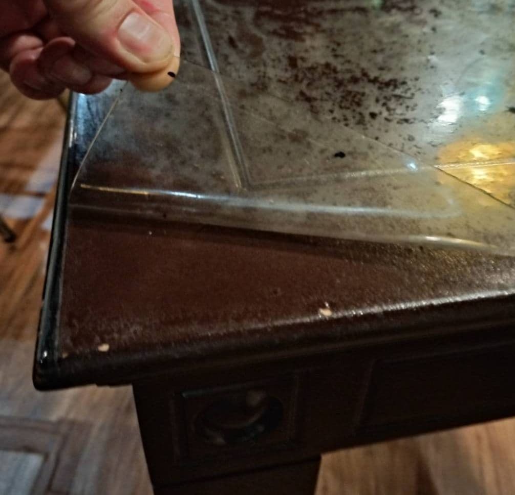 アジアン家具　テーブル　アンティーク　黒　木製　正方形