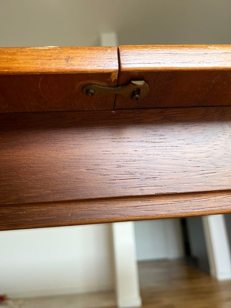 北欧ヴィンテージ　ダイニングテーブル　チーク　ドローリーフ　エクステンション