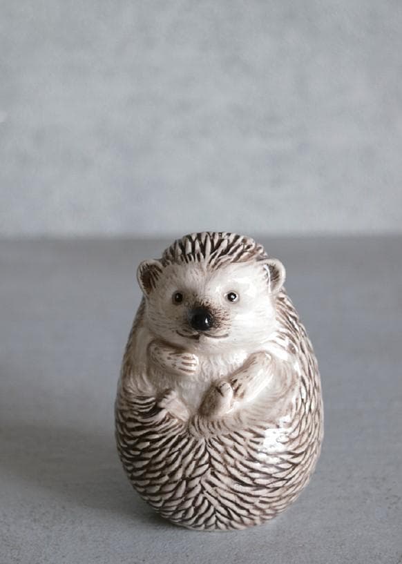 一輪挿し 陶器花瓶 アニマルベース ハリネズミ オブジェ 手乗り 置物