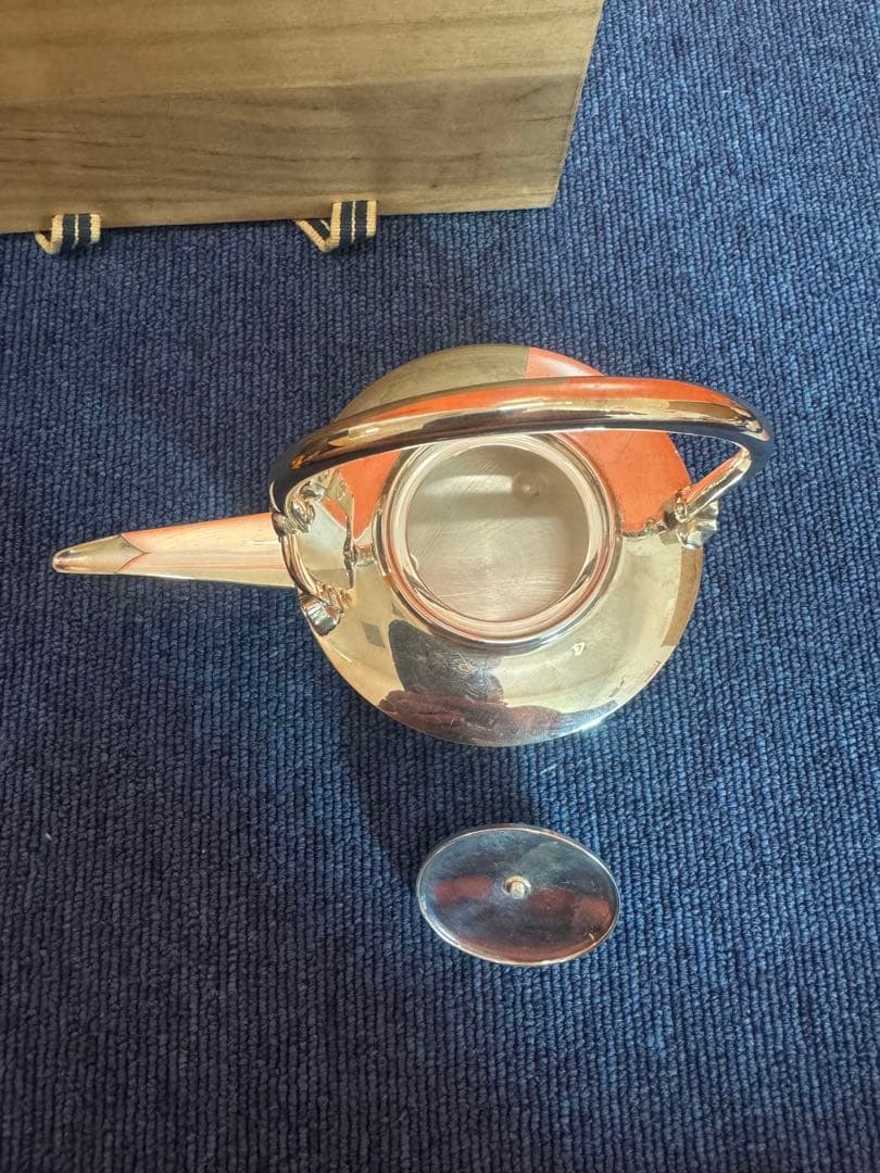 2043 銀製　急須 ティーポット 茶道具 茶器　美品
