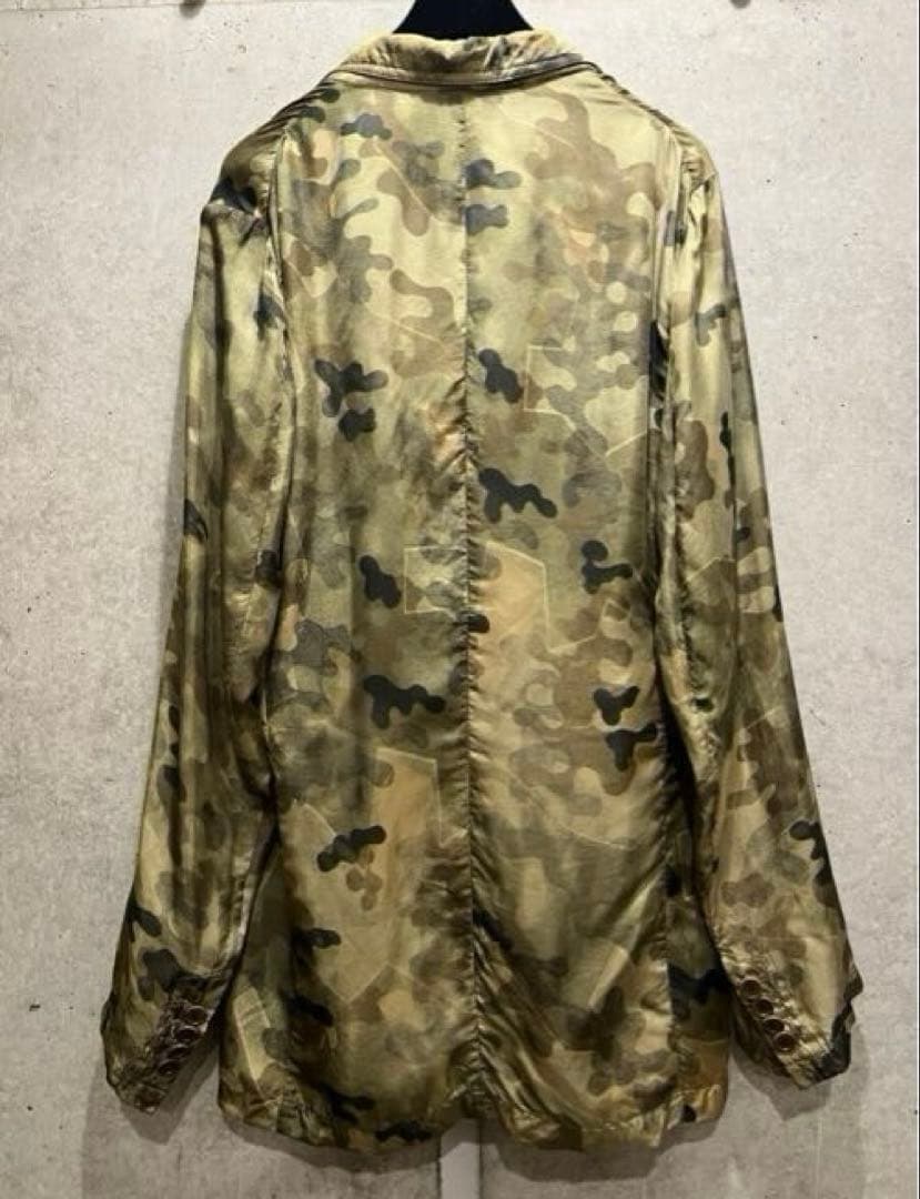 u*i様 DRIES VAN NOTEN 迷彩柄 長袖シャツサイズ46 カモフラ