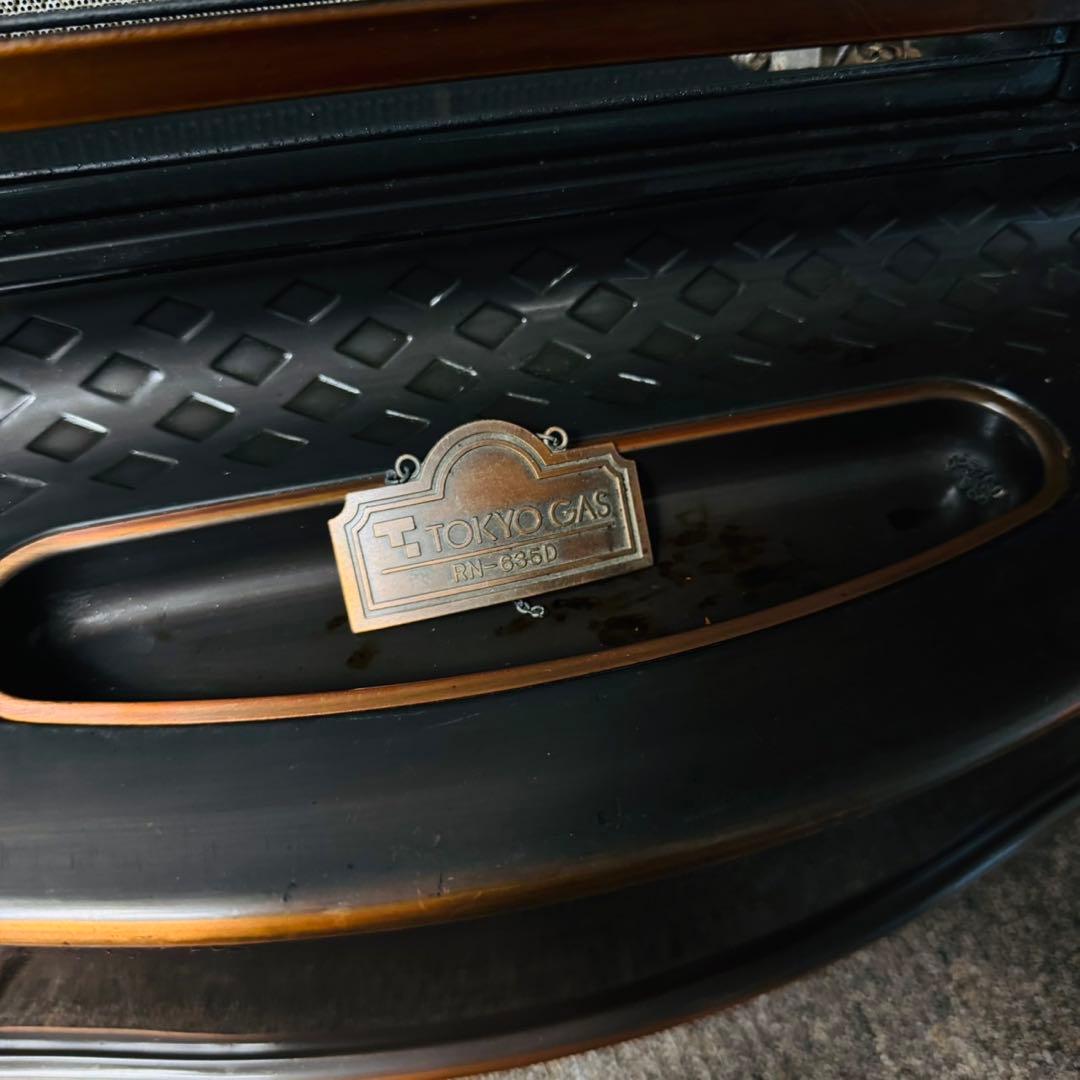 C41アンティーク品✨リンナイ ガスストーブ 都市ガス用 暖炉型