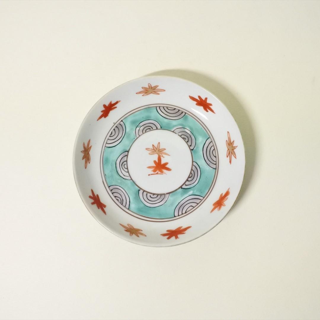 江戸中後期　伊万里　色絵　くらわんか手　小皿　２枚組 骨董品 アンティーク b