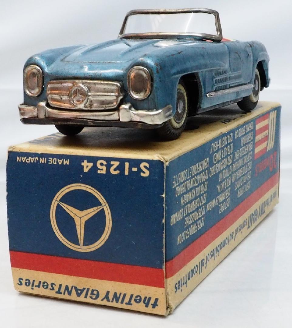 TANY GIANTメルセデスベンツ300SL青Aブリキtin箱付toy car