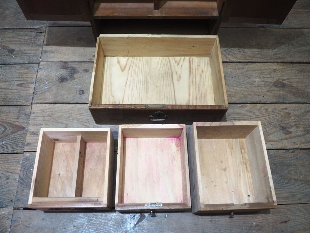 1209 アンティーク 収納棚 飾り棚 箪笥 引き出し ケース レトロ 骨董