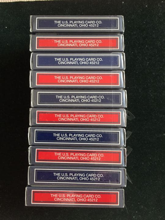 絶版 新品未使用]復刻版バイスクル ビンテージバック赤青各1個