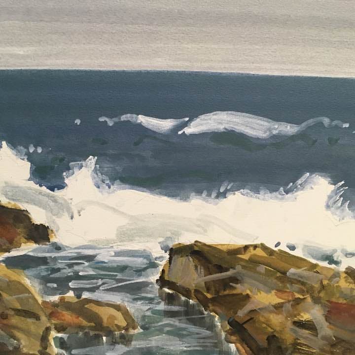 秋色 水彩画 荒木久夫