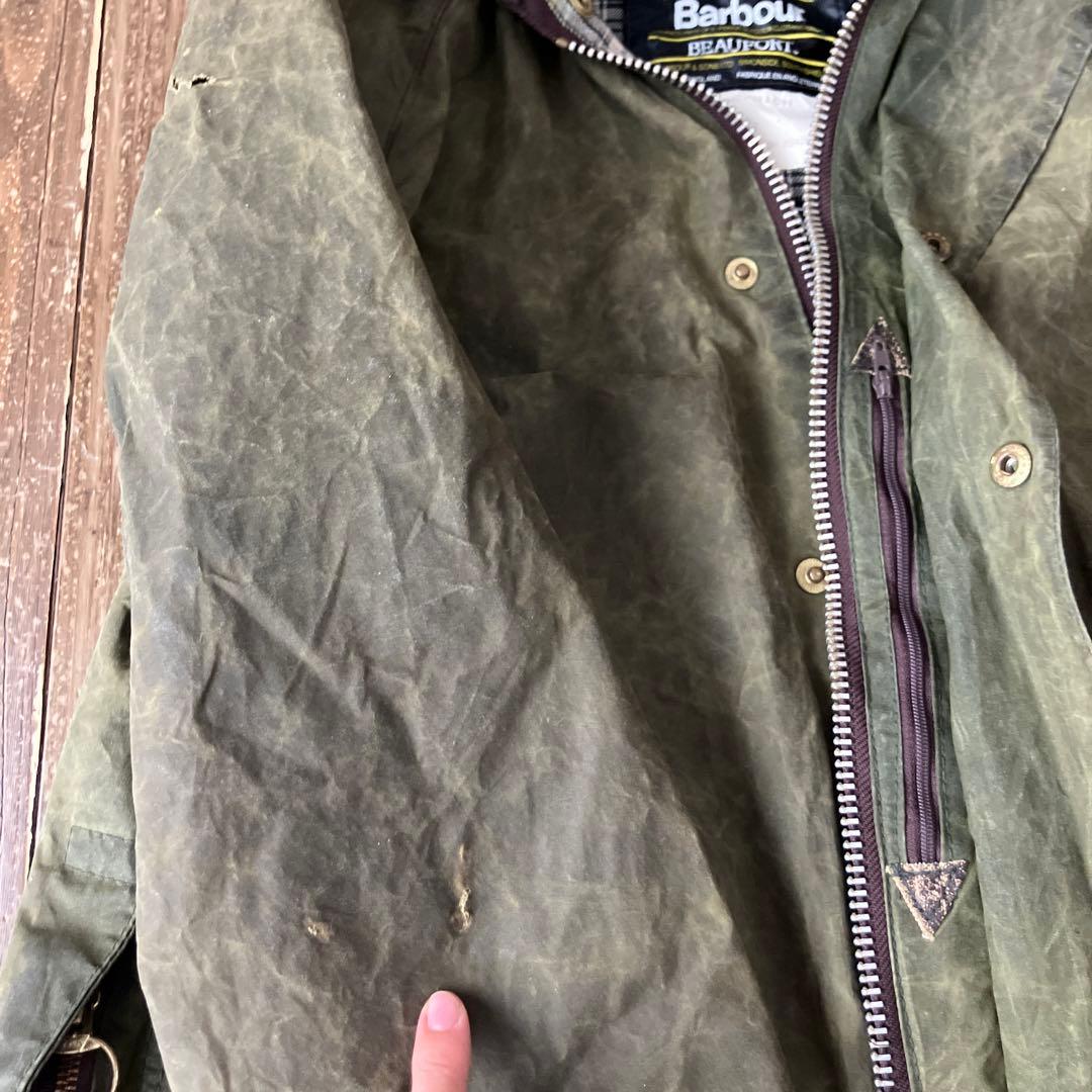 Barbour Beaufort ジャケット オリーブ色　C36 91CM