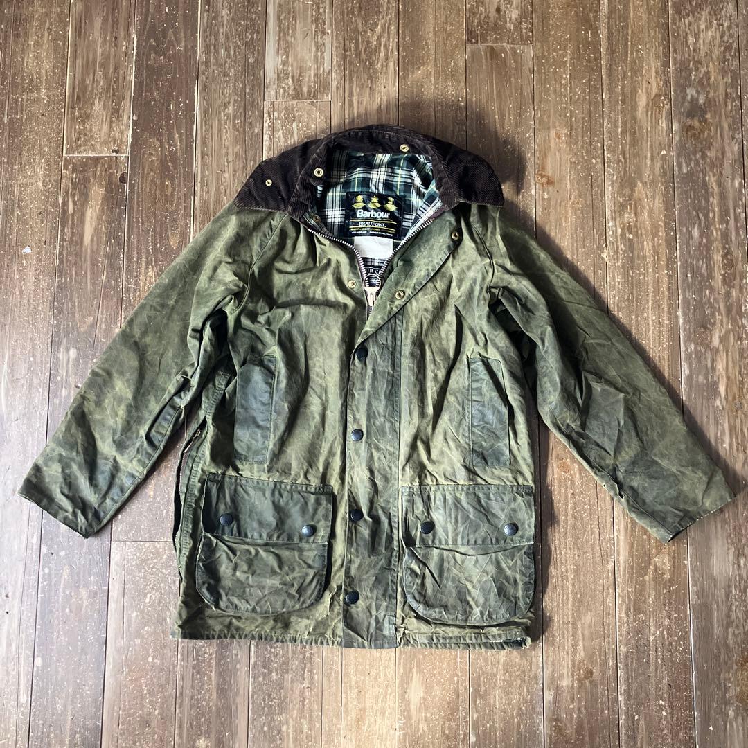Barbour Beaufort ジャケット オリーブ色　C36 91CM