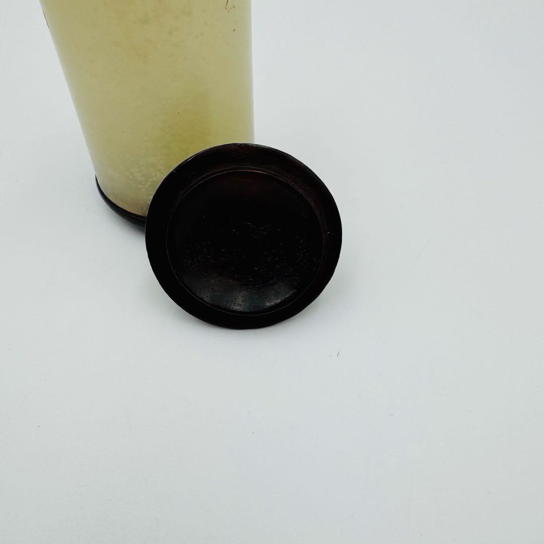 中国美術 砡 香筒 楊枝入れ 置物 古玩】アンティークの通販はau PAY