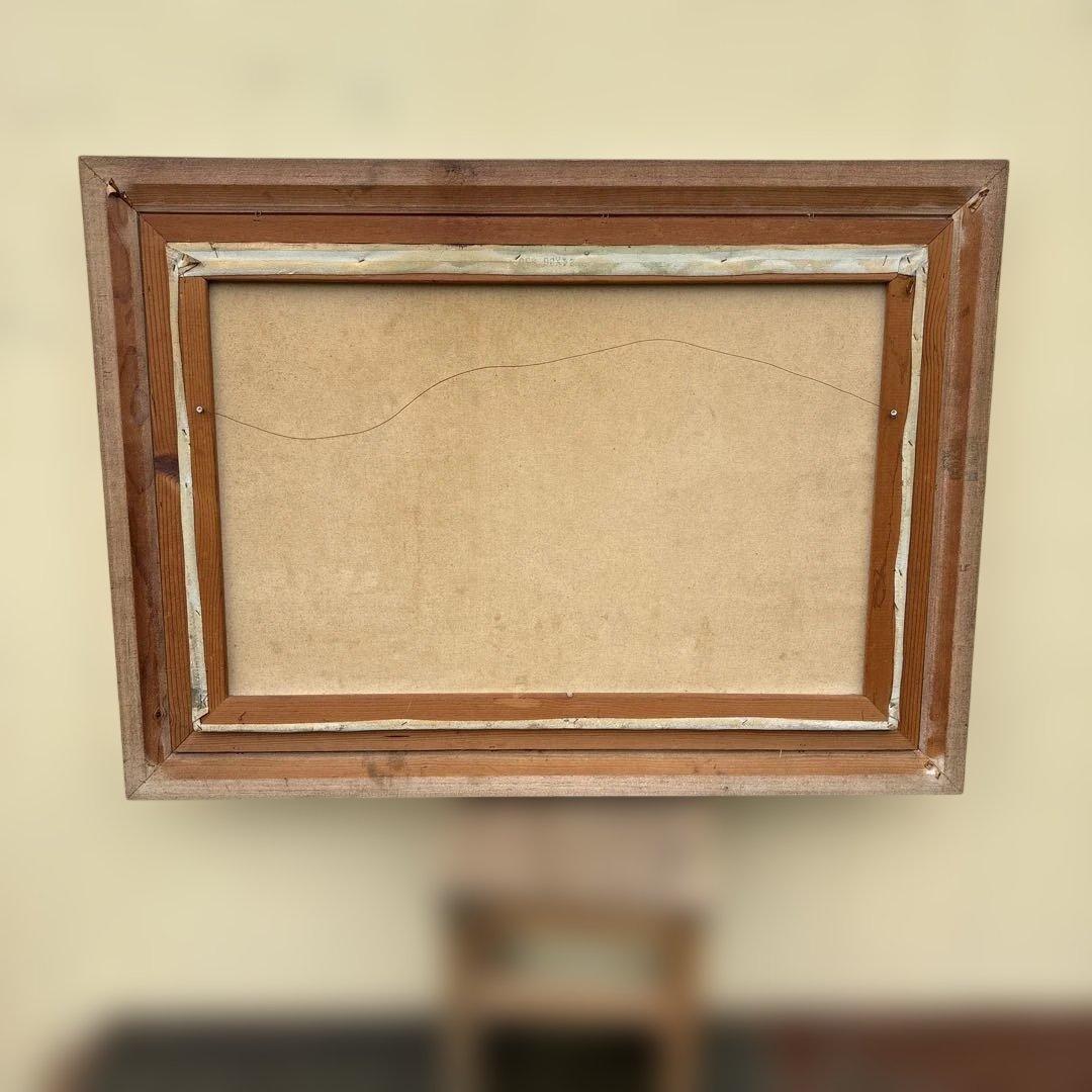 アンティーク　S.Bardot 作　パリ　モンマルトル 風景画　油絵