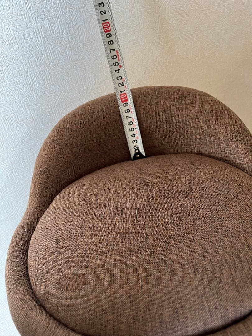 iodoos カウンターチェア 木製360度回転 生地 2脚セット ブラウン