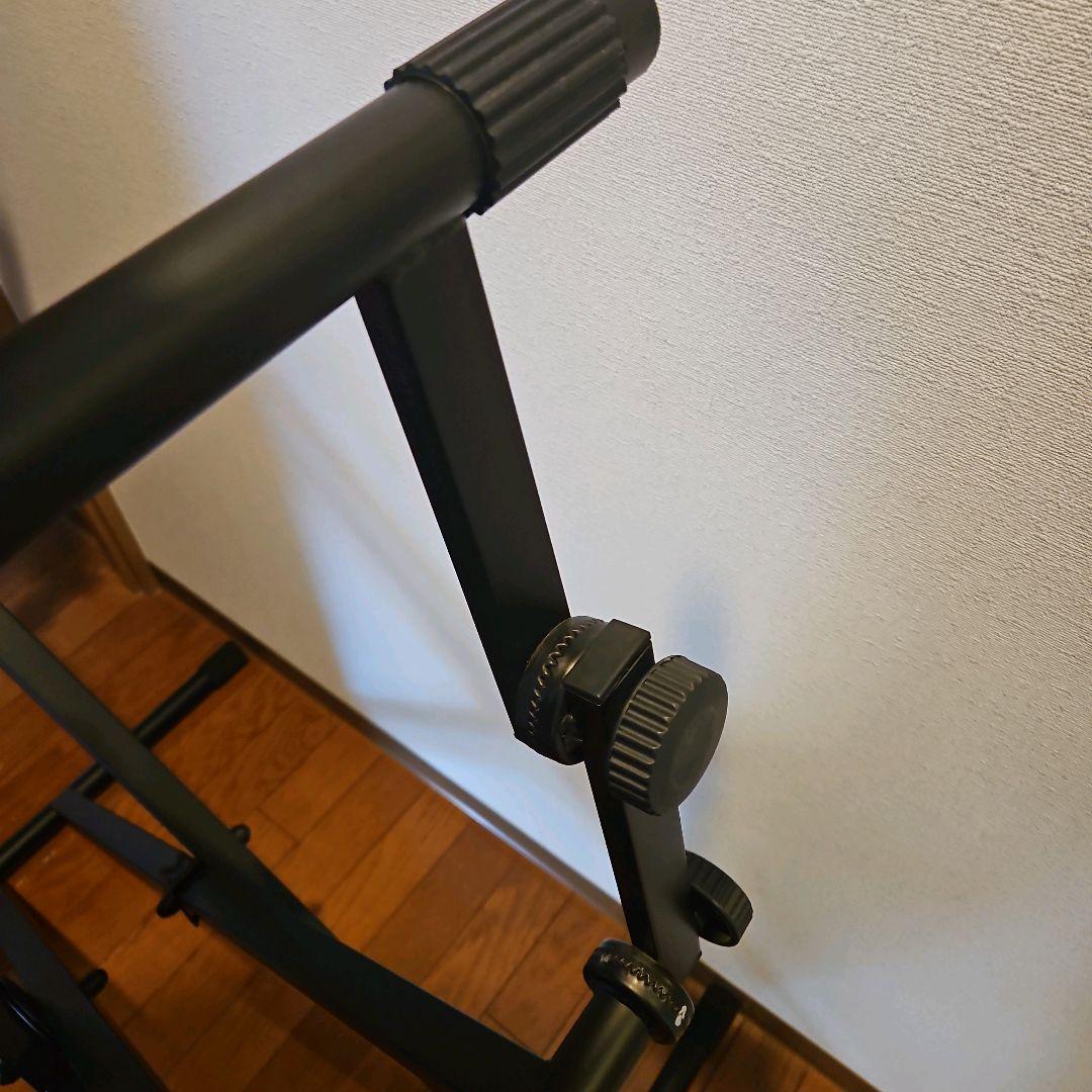 ashton2段 キーボードスタンド 拡張スタンド高さ、幅調整可能 黒