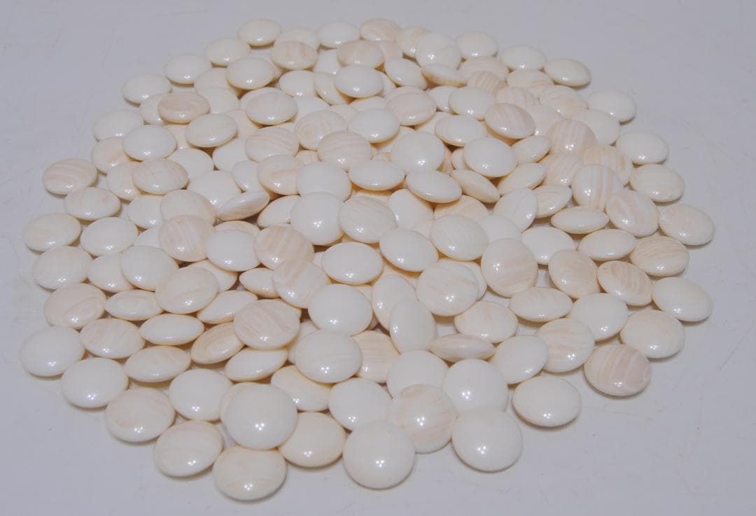 蛤 碁石 34号ハマグリ ハマグリ 那智黒 囲碁 碁笥 欅 ケヤキ