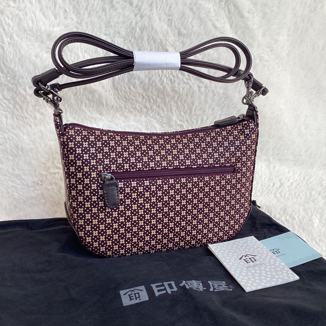 未使用 印傳屋 INDEN-YA 5ポシェット ショルダーバッグ ハンドバック