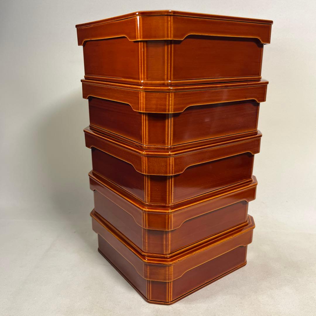 飛騨春慶　大徳寺弁当　縁高重　五客