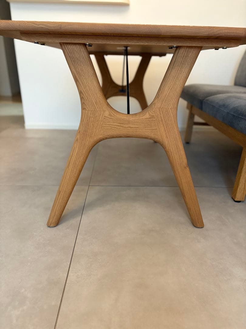 値下 北欧 リビングダイニングテーブル オーク材 4人掛け 四角 筑波産商
