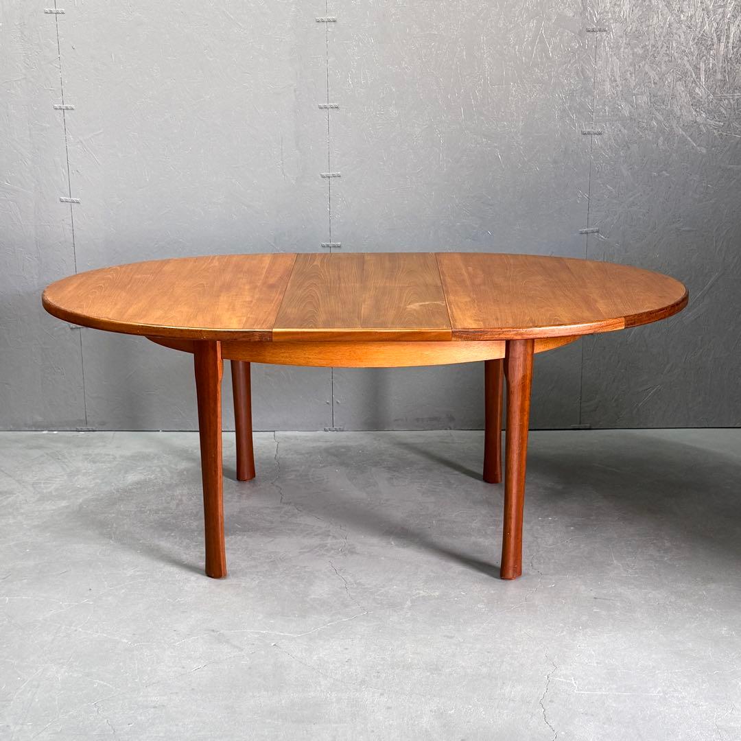 英国 ヴィンテージ チーク オーバルテーブル(401) 脚着脱可