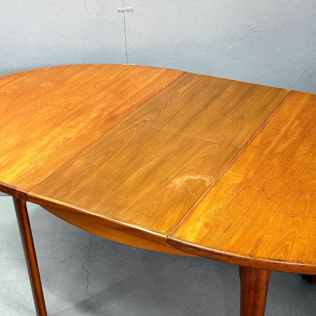 英国 ヴィンテージ チーク オーバルテーブル(401) 脚着脱可