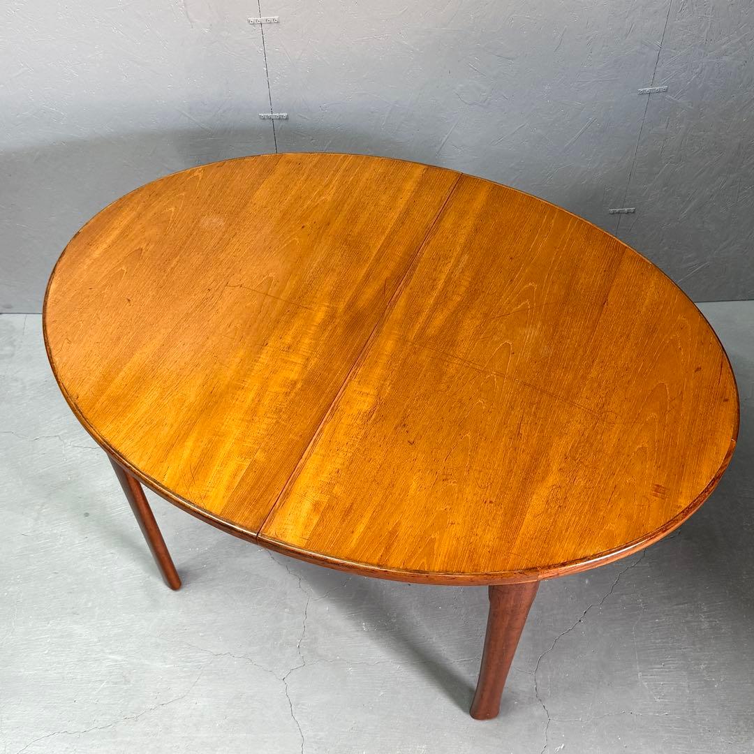 英国 ヴィンテージ チーク オーバルテーブル(401) 脚着脱可