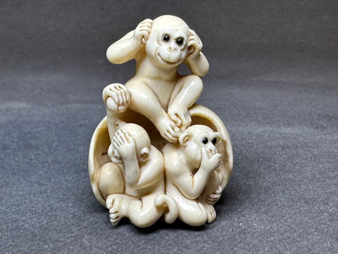 極上根付印鑑天然素材アンティーク和彫置物骨董飾り物古美術品