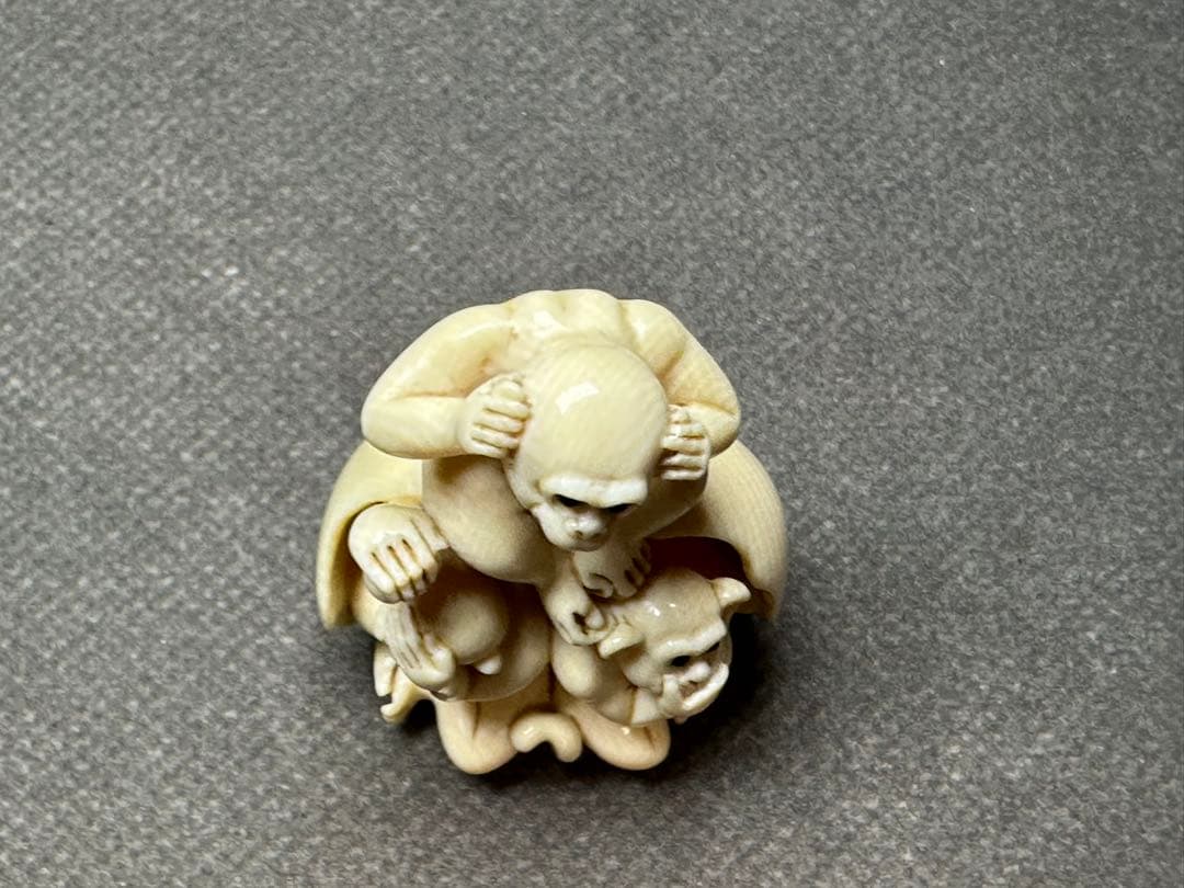 極上根付印鑑天然素材アンティーク和彫置物骨董飾り物古美術品