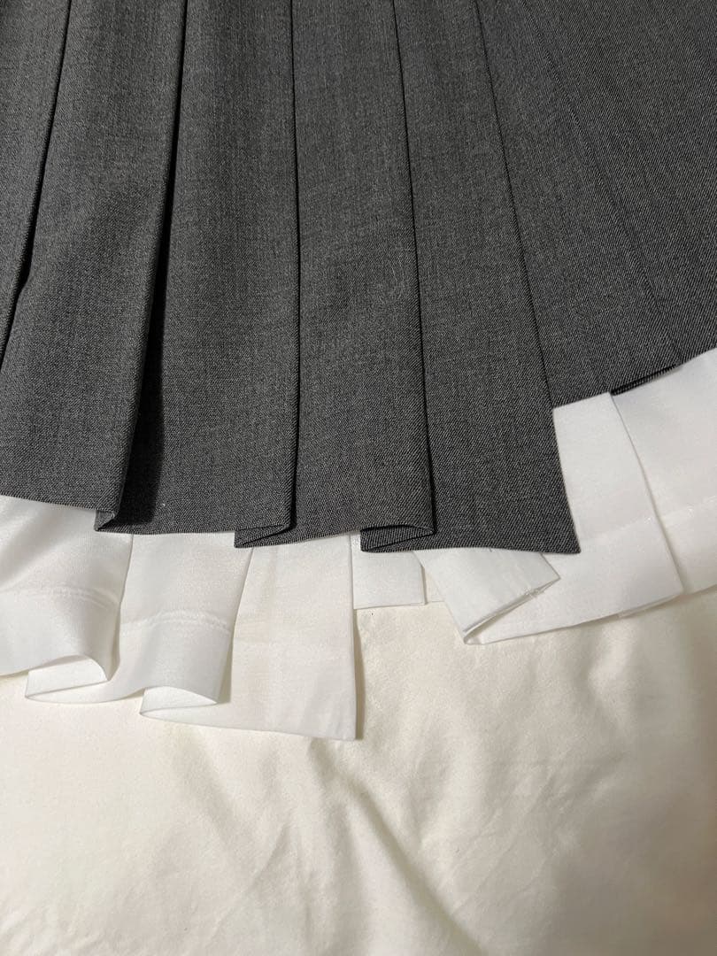 snidel プリーツレイヤードミディスカート グレー 0サイズ GRY