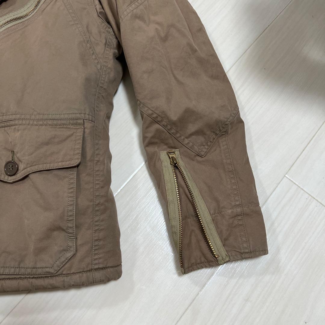 ダブルアールエルRRLボア襟 ブラウンジャケット