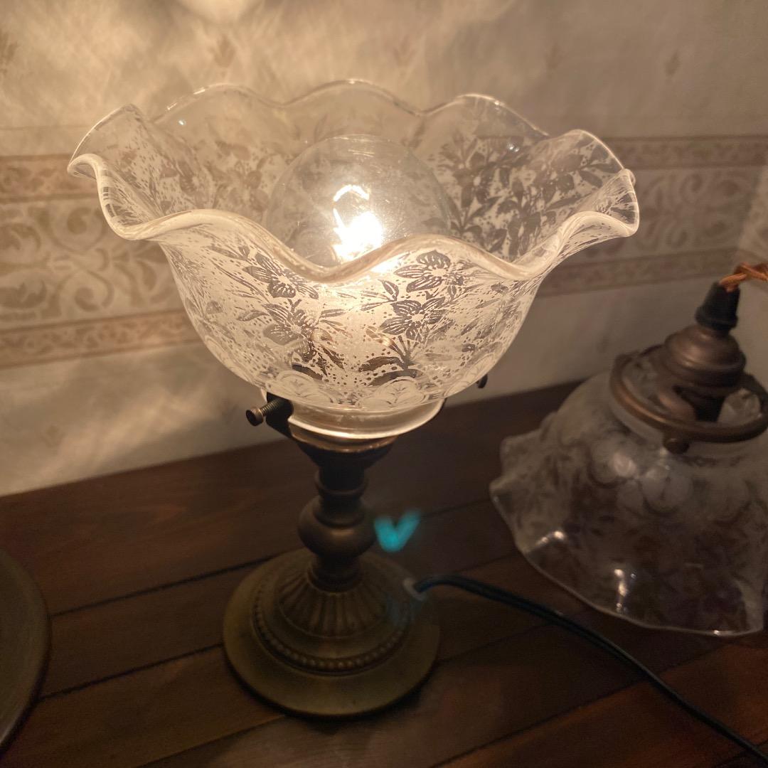 英国アンティーク ビクトリアン 美しい ボタニカル 酸エッチング