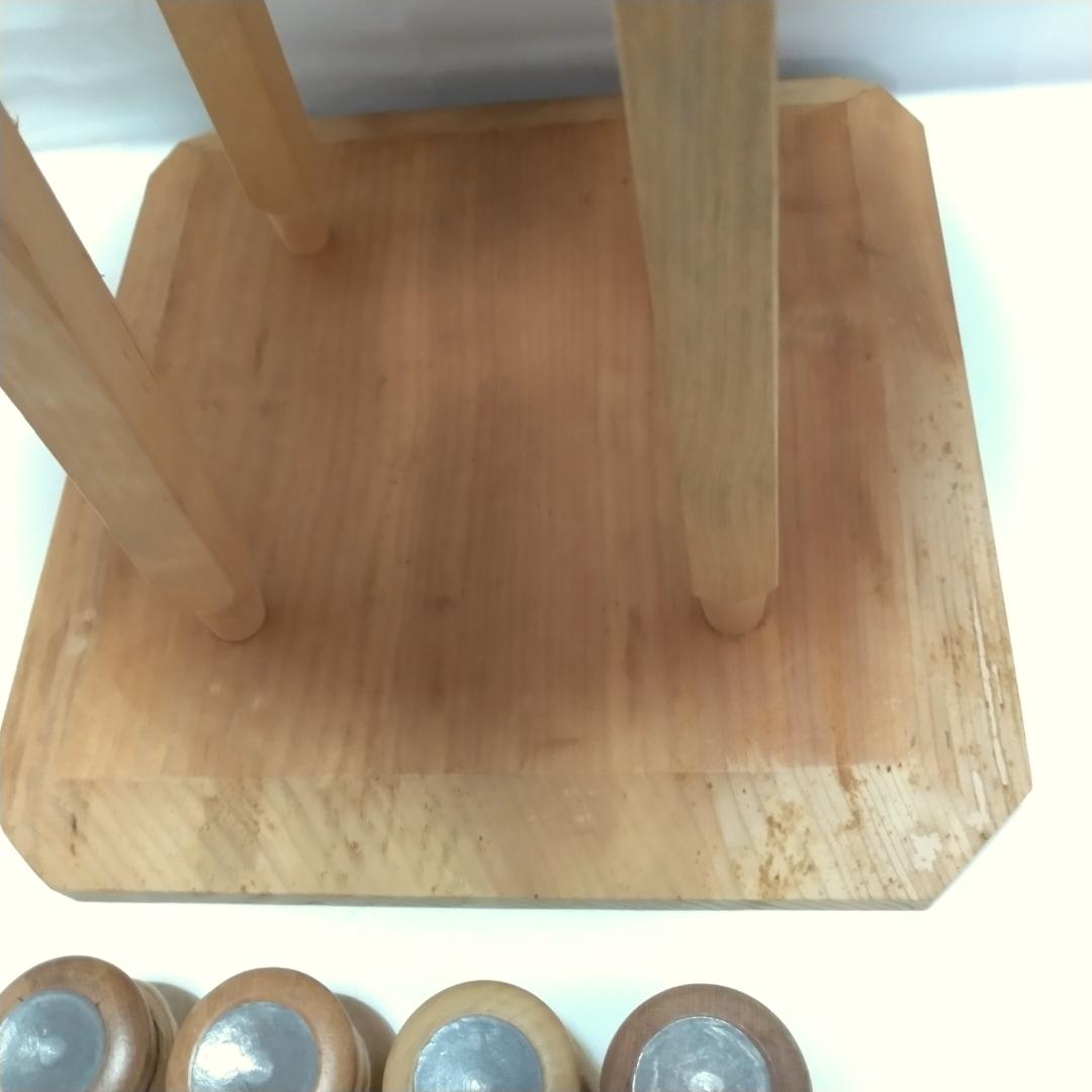 組紐 丸台と組玉８個　くみひも