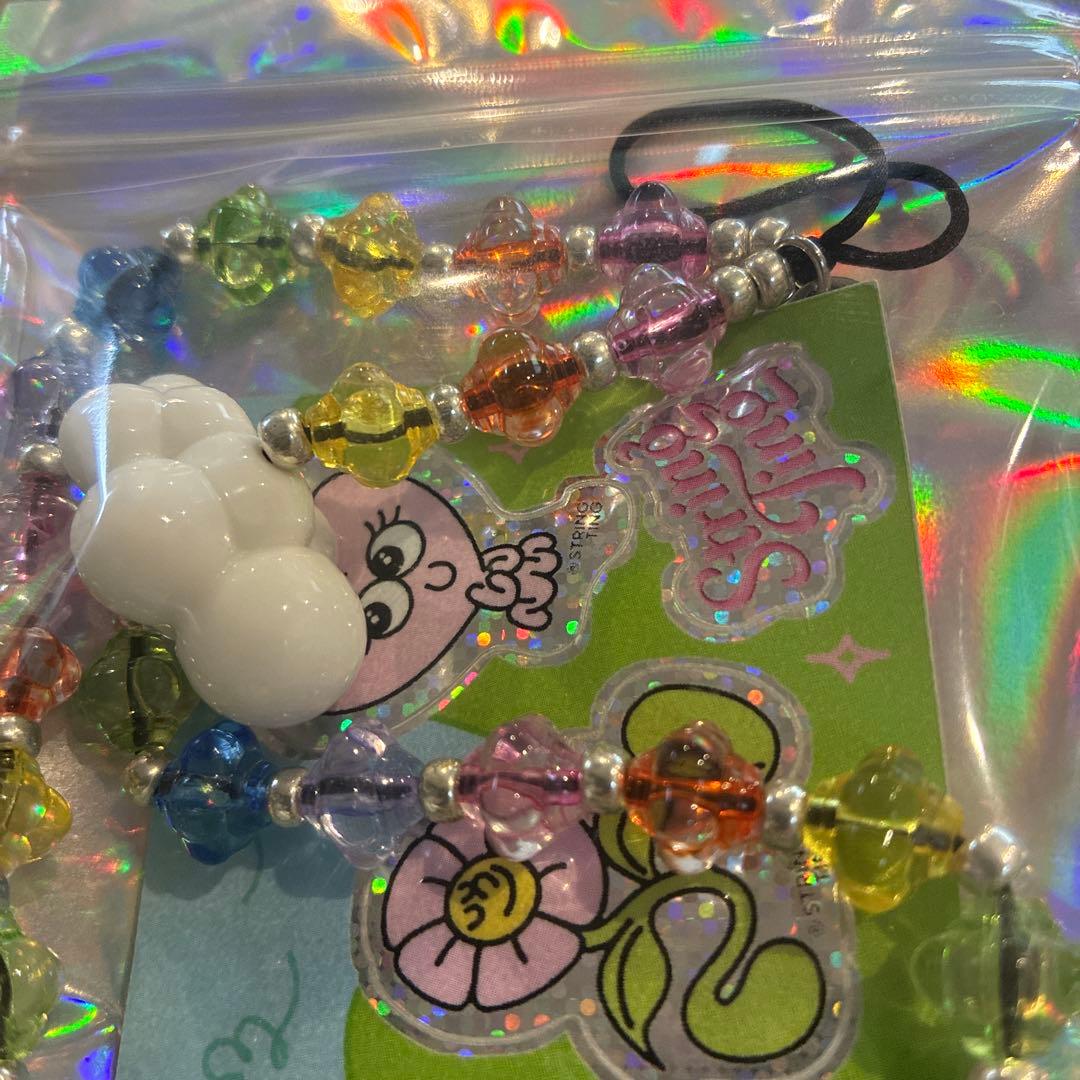 正規品stringtingカラフルビーズの雲ストラップとステッカー ビーズ